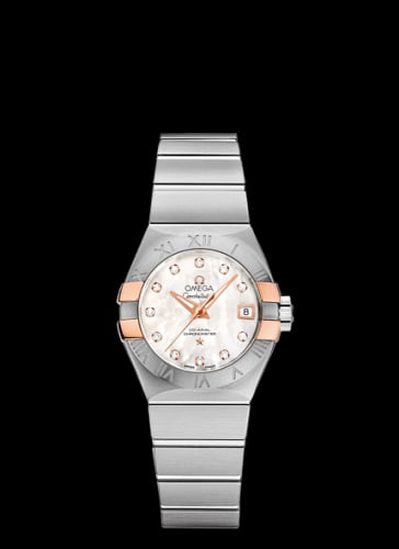 Omega Constellation Co-Axial 27 Brushed Stainless Steel / Red Gold Claws / MOP