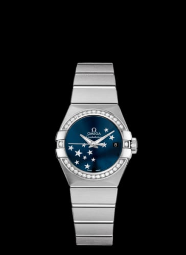 Omega Constellation Co-Axial 27 Brushed Stainless Steel / Diamond / Orbis