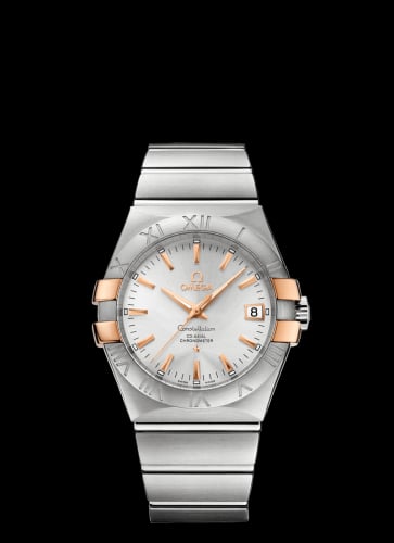 Omega Constellation Co-Axial 35 Stainless Steel / Red Gold Claws / Silver