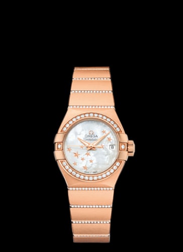 Omega Constellation Co-Axial 27 Brushed Red Gold / Diamond / MOP Stars