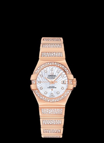 Omega Constellation Co-Axial 27 Polished Red Gold / Snow / MOP Supernova