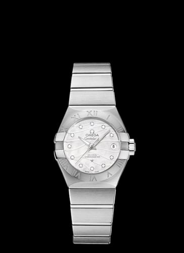 Omega Constellation Co-Axial 27 Brushed Stainless Steel / Wavy MOP