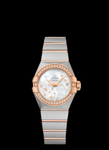 Omega Constellation Co-Axial 27 Brushed Stainless Steel / Red Gold / Diamond / MOP Stars