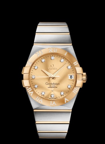 Omega Constellation Co-Axial 38 Stainless Steel / Yellow Gold / Diamond / Champagne
