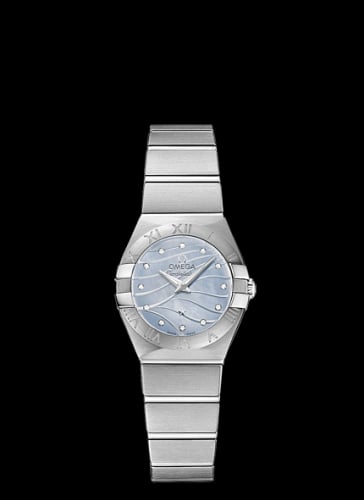 Omega Constellation Quartz 24 Brushed Stainless Steel / Blue MOP