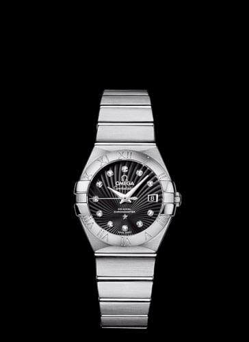 Omega Constellation Co-Axial 27 Brushed Stainless Steel / Black Supernova