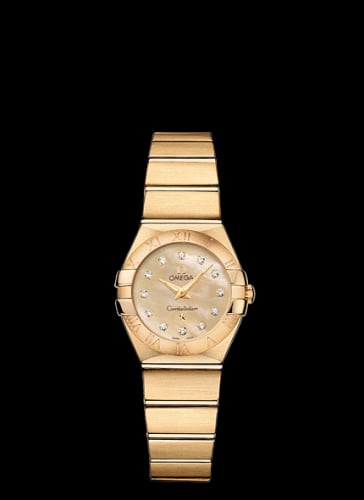 Omega Constellation Quartz 24 Brushed Yellow Gold / Champagne MOP