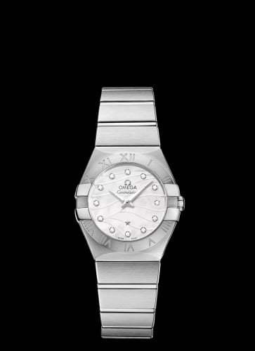 Omega Constellation Quartz 27 Brushed Stainless Steel / White MOP