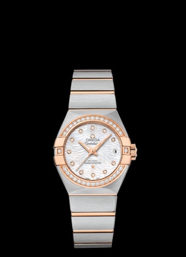 Omega Constellation Co-Axial 27 Brushed Stainless Steel / Red Gold / Diamond / MOP