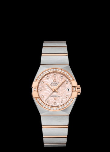 Omega Constellation Co-Axial 27 Brushed Stainless Steel / Red Gold / Diamond / Pink MOP