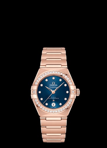 Omega Constellation Manhattan 29 Co-Axial Master Chronometer Sedna Gold / Blue / Diamond