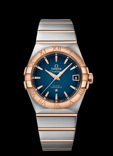 Omega Constellation Co-Axial 38 Stainless Steel / Red Gold / Blue Lozenge