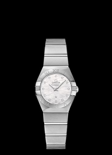 Omega Constellation Quartz 24 Brushed Stainless Steel / Wavy MOP