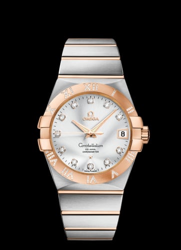 Omega Constellation Co-Axial 38 Stainless Steel / Red Gold / Diamond / Silver