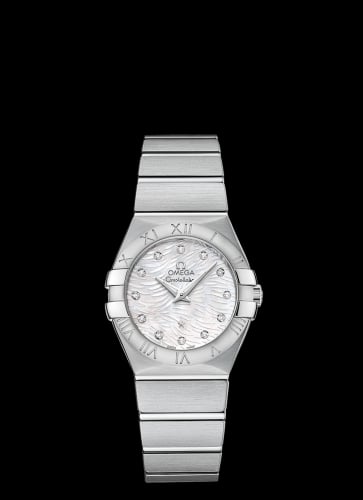 Omega Constellation Quartz 27 Brushed Stainless Steel / White MOP
