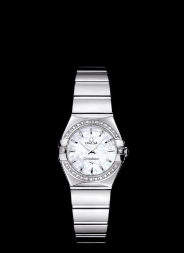 Omega Constellation Quartz 24 Polished Stainless Steel / Diamond Bezel / MOP