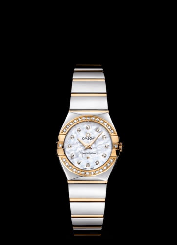 Omega Constellation Quartz 24 Polished Stainless Steel / Yellow Gold / Diamond / MOP