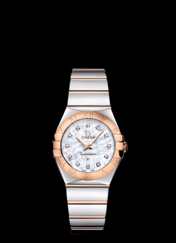 Omega Constellation Quartz 27 Polished Stainless Steel / Red Gold / MOP