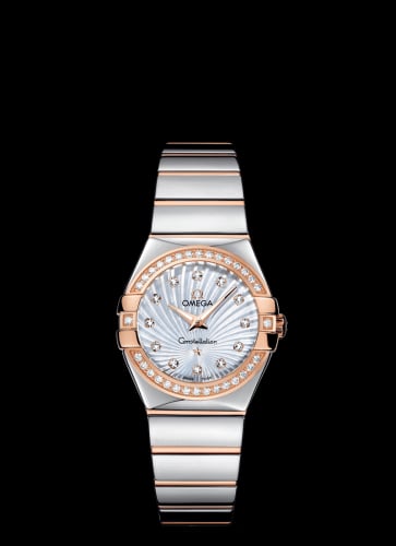 Omega Constellation Quartz 27 Polished Stainless Steel / Red Gold / Diamond / MOP Supernova