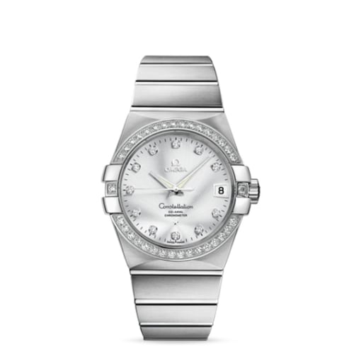 Omega Constellation Co-Axial 38 White Gold / Diamond / Silver