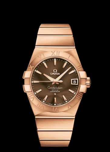 Omega Constellation Co-Axial 38 Red Gold / Brown