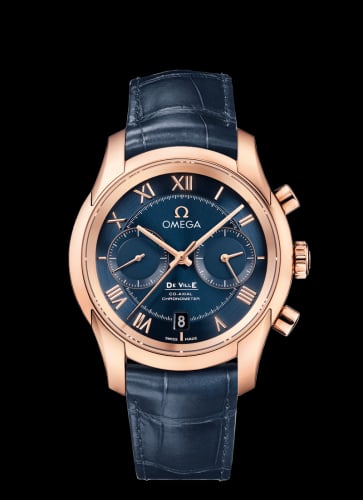 Omega De Ville Co-Axial 42 Chronograph Red Gold / Blue