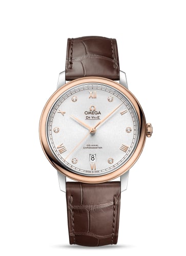 Omega De Ville Prestige Co-Axial 39.5 Stainless Steel / Red Gold / Silver Sunburst