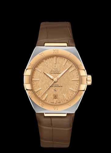 Omega Constellation Master Chronometer 39 Stainless Steel / Yellow Gold / Champagne / Alligator