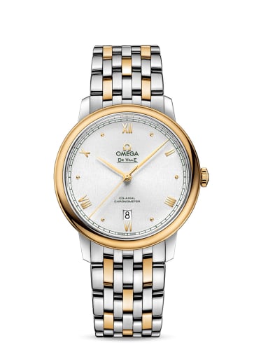 Omega De Ville Prestige Co-Axial 39.5 Stainless Steel / Yellow Gold / Silver Sunburst / Bracelet