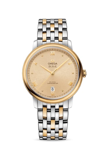 Omega De Ville Prestige Co-Axial 39.5 Stainless Steel / Yellow Gold / Moonshine Sunburst / Bracelet