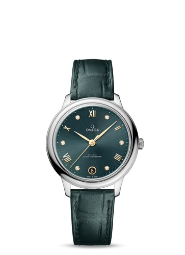 Omega De Ville Master Chronometer 34 Stainless Steel / Turquoise - Diamond