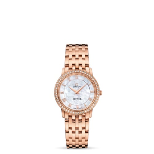 Omega De Ville Prestige Quartz 27 Red Gold / Diamond / MOP / Bracelet
