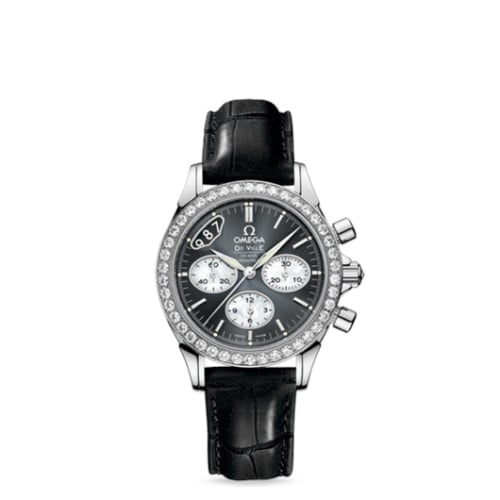 Omega De Ville Co-Axial 35 Chronograph Stainless Steel Diamond / Grey / Strap