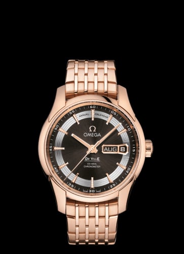 Omega De Ville Hour Vision Co-Axial Annual Calendar Red Gold / Brown / Bracelet