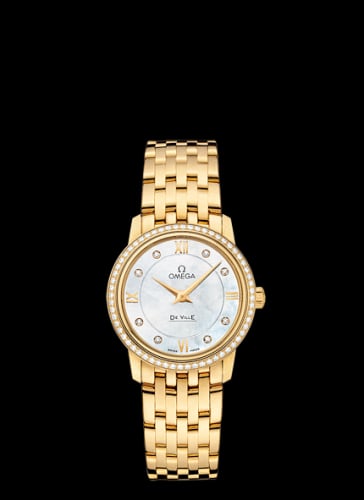 Omega De Ville Prestige Quartz 27.4 Yellow Gold / MOP / Bracelet