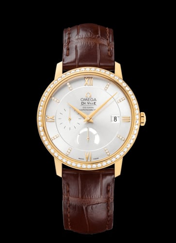Omega De Ville Prestige Co-Axial 39.5 Power Reserve Yellow Gold / Diamond / Silver