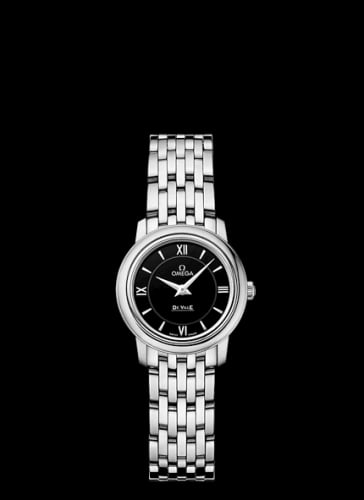 Omega De Ville Prestige Quartz 24.4 Stainless Steel / Black / Bracelet