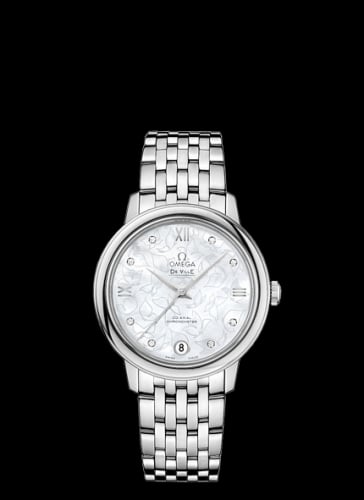 Omega De Ville Prestige Co-Axial 32.7 Stainless Steel / MOP Butterfly / Bracelet