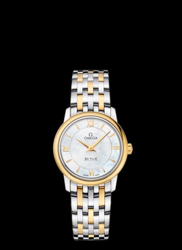 Omega De Ville Prestige Quartz 27.4 Stainless Stainless Steel / Yellow Gold / MOP / Bracelet