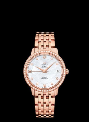 Omega De Ville Prestige Co-Axial 32.7 Red Gold / MOP / Diamond / Bracelet