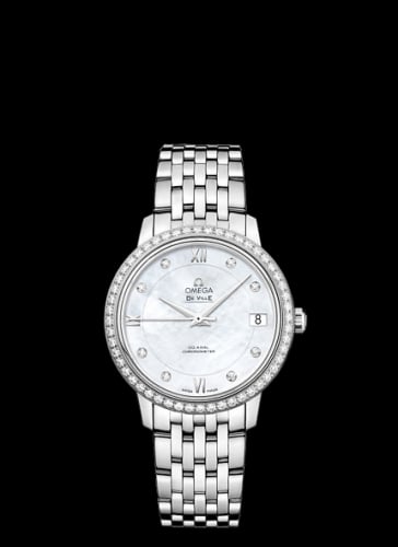 Omega De Ville Prestige Co-Axial 32.7 Stainless Steel / Diamond / MOP / Bracelet