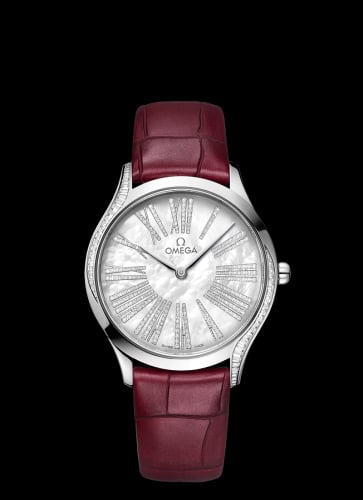 Omega De Ville Trésor 36 Canopus Gold / MOP Roman / Alligator