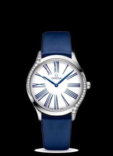 Omega De Ville Trésor 36 Stainless Steel / White Roman / Fabric