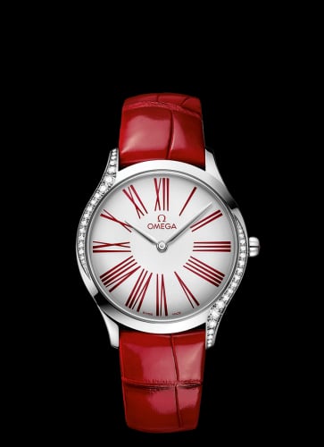 Omega De Ville Trésor 36 Stainless Steel / White - Roman / Alligator