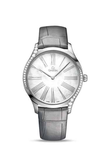 Omega De Ville Trésor 39 Stainless Steel / MOP - Roman / Alligator