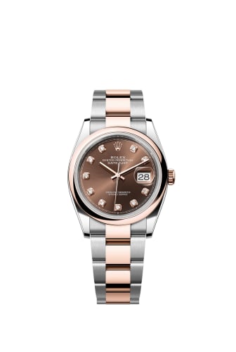 Rolex Datejust 36 Stainless Steel - Everose - Smooth / Chocolate - Diamond / Oyster