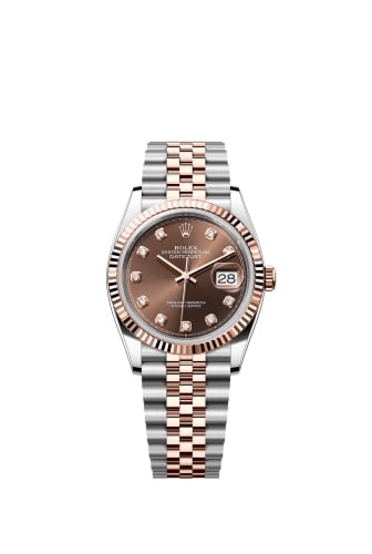 Rolex Datejust 36 Stainless Steel - Everose - Fluted / Chocolate - Diamond / Jubilee