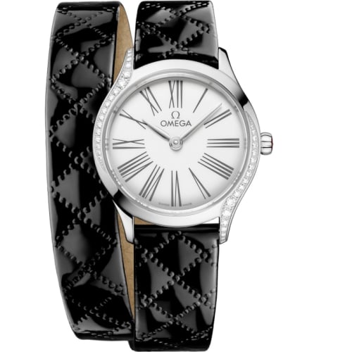 Omega Mini Trésor Quartz 26 Stainless Steel - Diamond / White Enamel / Double Tour
