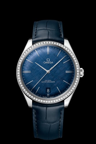 Omega De Ville Trésor Master Chronometer Stainless Steel / Diamond / Blue