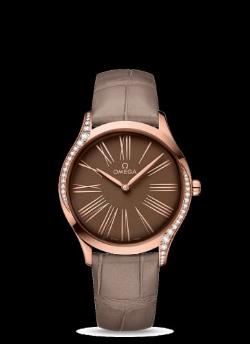 Omega De Ville Trésor 36 Sedna Gold / Brown Roman / Fabric